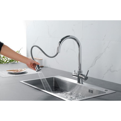 Смеситель кухонный Fabiano FKM 3122 Inox