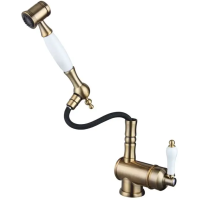 Смеситель кухонный Fabiano FKM 67P SS Brass Antique