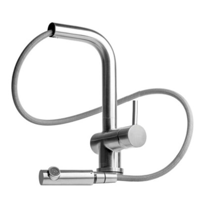 Смеситель кухонный Fabiano FKM 46P S/Steel Inox