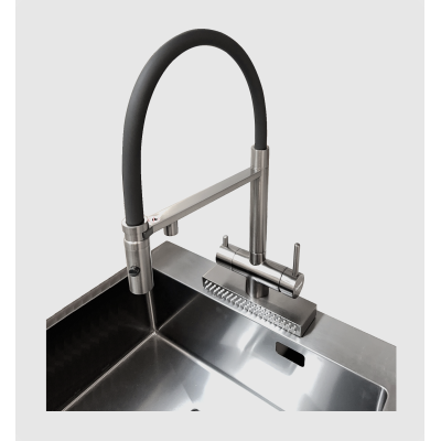 Смеситель кухонный Fabiano FKMC 3124 Inox (Cascad)