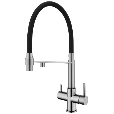 Смеситель кухонный Fabiano FKM 3143 Inox Black
