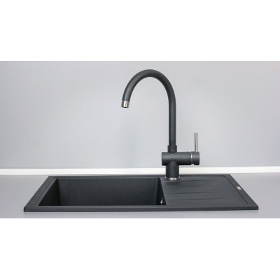 Смеситель кухонный Fabiano FKM 39 S/Steel Antracit