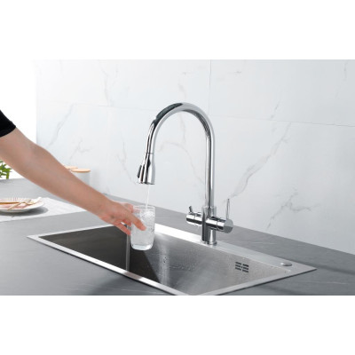 Смеситель кухонный Fabiano FKM 3122 Inox