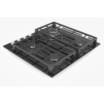 Газова варильна поверхня Fabiano FHG 2844 VGHT Black Glass