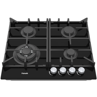 Газова варильна поверхня Fabiano FHG 1044 VGHT2 Black Glass