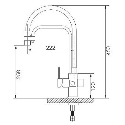 Смеситель кухонный Fabiano FKMS 3115 Inox (Сенсорный)