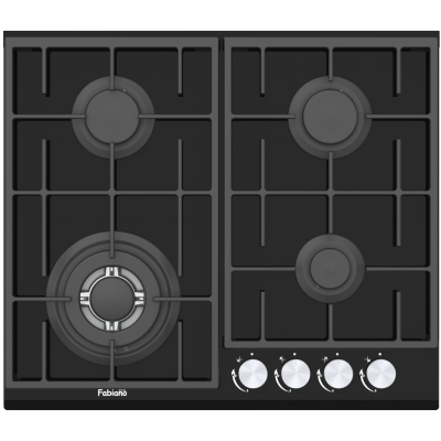 Газовая варочная поверхность Fabiano FHG 8244 VGHT Black Glass