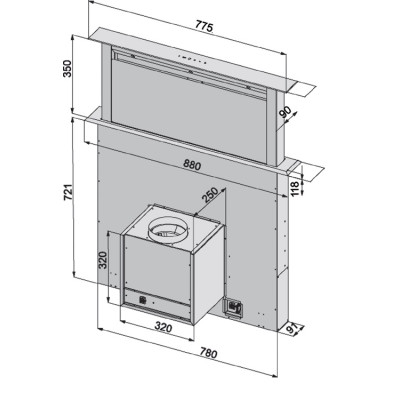 Вытяжка кухонная Fabiano Downdraft 90 Inox