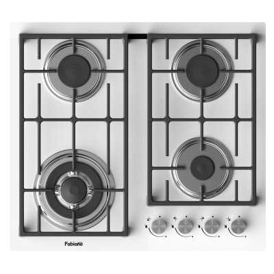Газова варильна поверхня Fabiano FHG 2844 VGHT White Glass