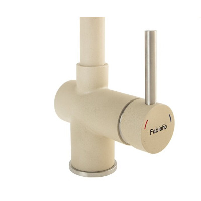 Смеситель кухонный Fabiano FKM 39 S/Steel Cream