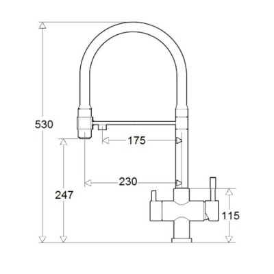 Смеситель кухонный Fabiano FKM 3143 Black Steel