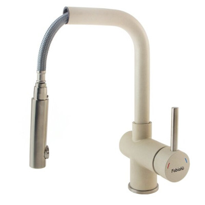 Смеситель кухонный Fabiano FKM 46P S/Steel Cream