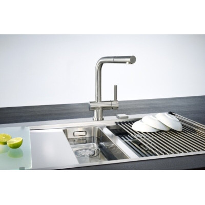 Смеситель кухонный Fabiano FKM 46P S/Steel Inox