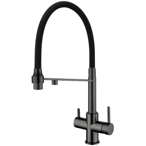 Смеситель кухонный Fabiano FKM 3143 Black Steel