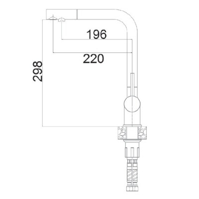 Смеситель кухонный Fabiano FKM 3140 SS Inox