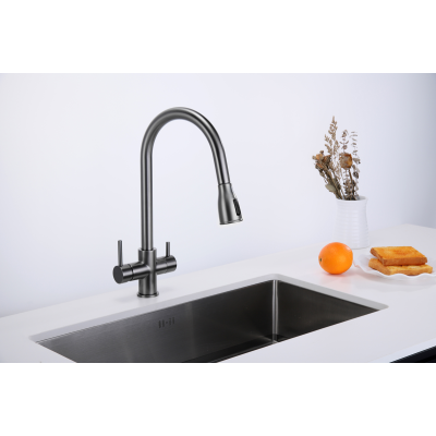 Смеситель кухонный Fabiano FKM 3122 Black Steel