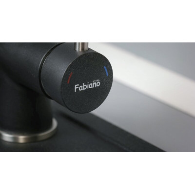 Смеситель кухонный Fabiano FKM 39 S/Steel Antracit