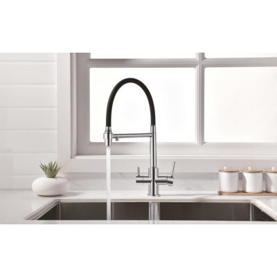 Смеситель кухонный Fabiano FKM 3143 Inox Black