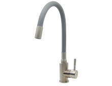 Смеситель кухонный Fabiano FKM 56 SS Flex Inox (Grey) 