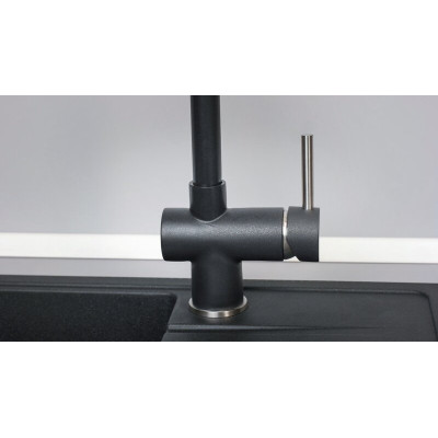 Смеситель кухонный Fabiano FKM 39 S/Steel Antracit