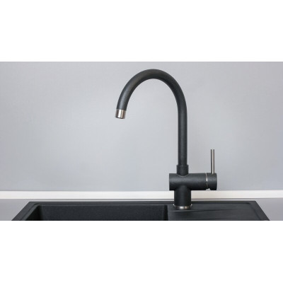 Смеситель кухонный Fabiano FKM 39 S/Steel Antracit
