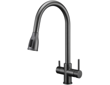 Смеситель кухонный Fabiano FKM 3122 Black Steel