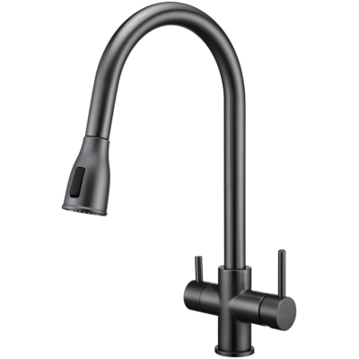 Смеситель кухонный Fabiano FKM 3122 Black Steel