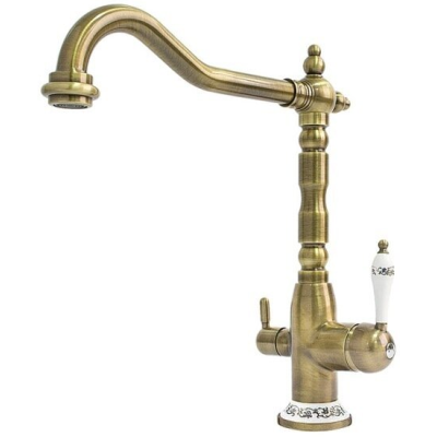 Смеситель кухонный Fabiano FKM 314 Brass Antique