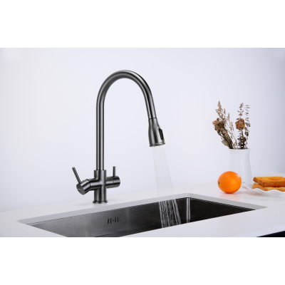 Смеситель кухонный Fabiano FKM 3122 Black Steel