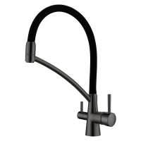 Смеситель кухонный Fabiano FKM 3110 Black Steel