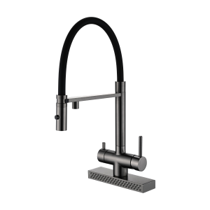 Смеситель кухонный Fabiano FKMC 3124 Inox (Cascad)