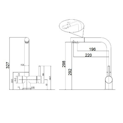 Смеситель кухонный Fabiano FKM 317 SS Inox