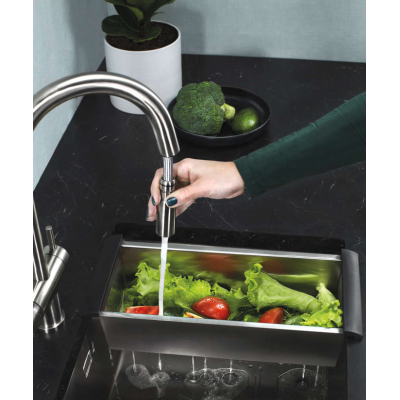 Смеситель кухонный Fabiano FKM 3118P SS Inox
