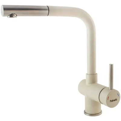 Смеситель кухонный Fabiano FKM 46P S/Steel Cream