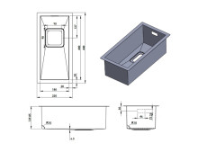 Кухонна мийка Fabiano Quadro 22 R10 1,20 мм