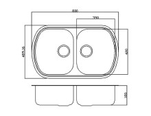 Кухонна мийка Fabiano 80x49x2 Microdecor