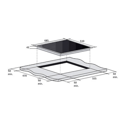 Газова варильна поверхня Fabiano FHG-R 10-55 VGH-T Cream