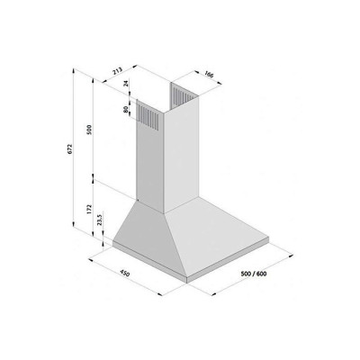 Вытяжка кухонная Fabiano Base 60 Inox